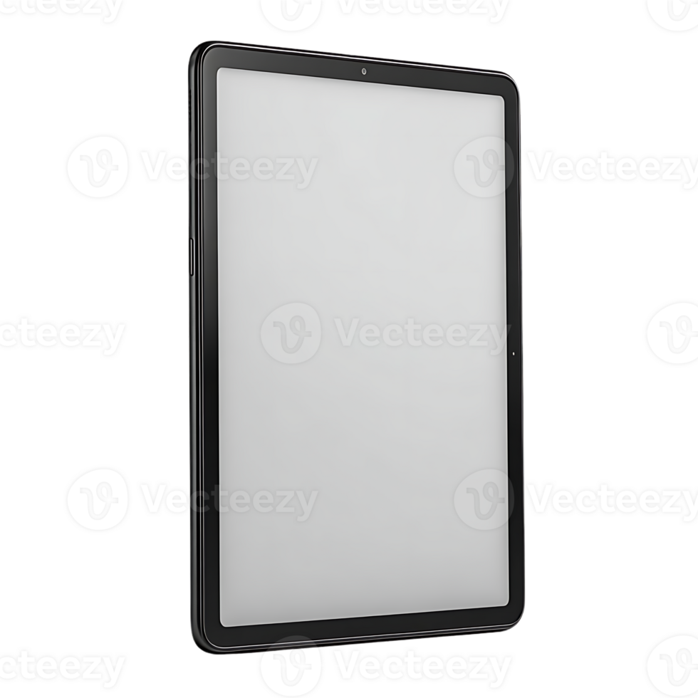Black Tablet with Transparent Background, Mockup for Displaying Your Design, Clean and Minimalistic, Perfect for Branding and Advertising png