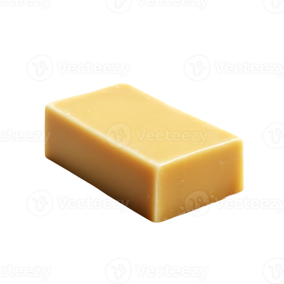 A Creamy Bar of Soap with a Transparent Background, Clean and Fresh png