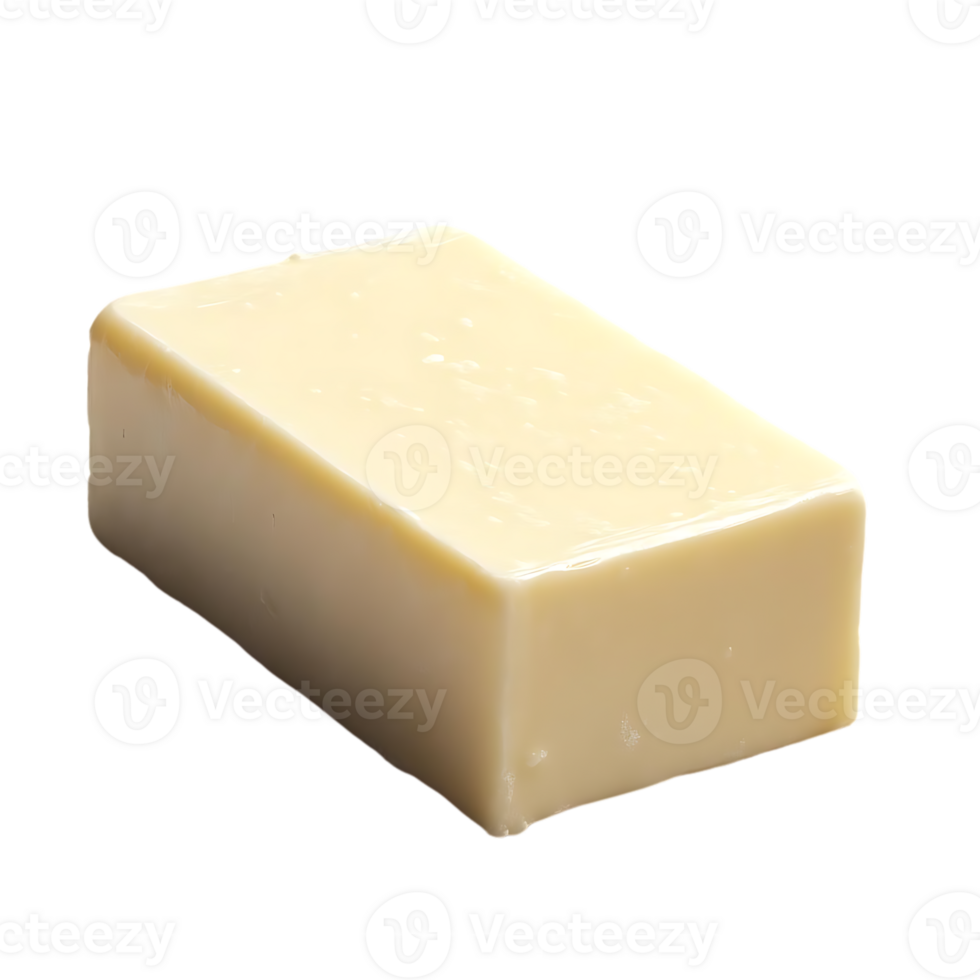 A Smooth, Creamy Bar of White Soap on a Transparent Background png
