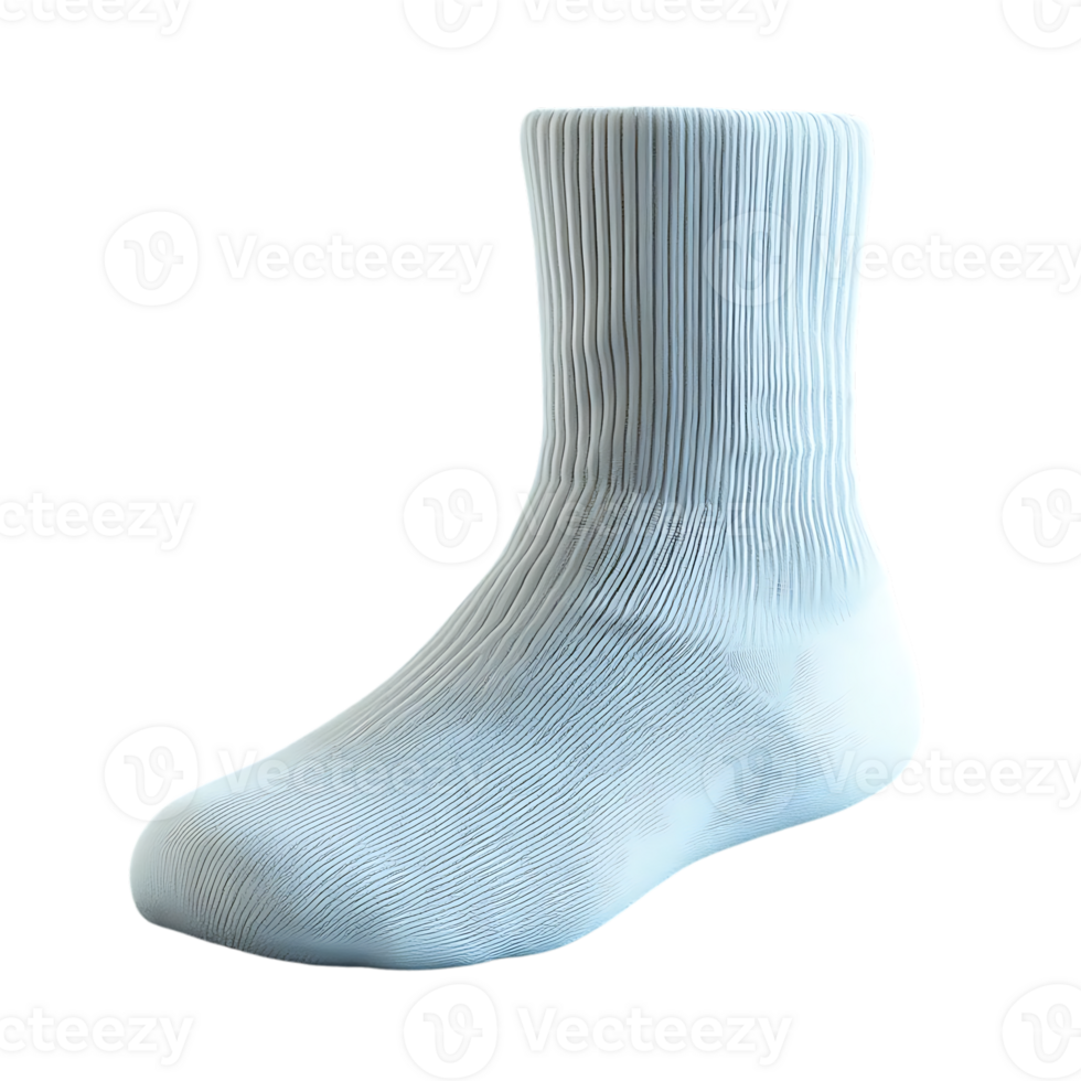 White Crew Socks with Transparent Background - Perfect for Your Casual Style png