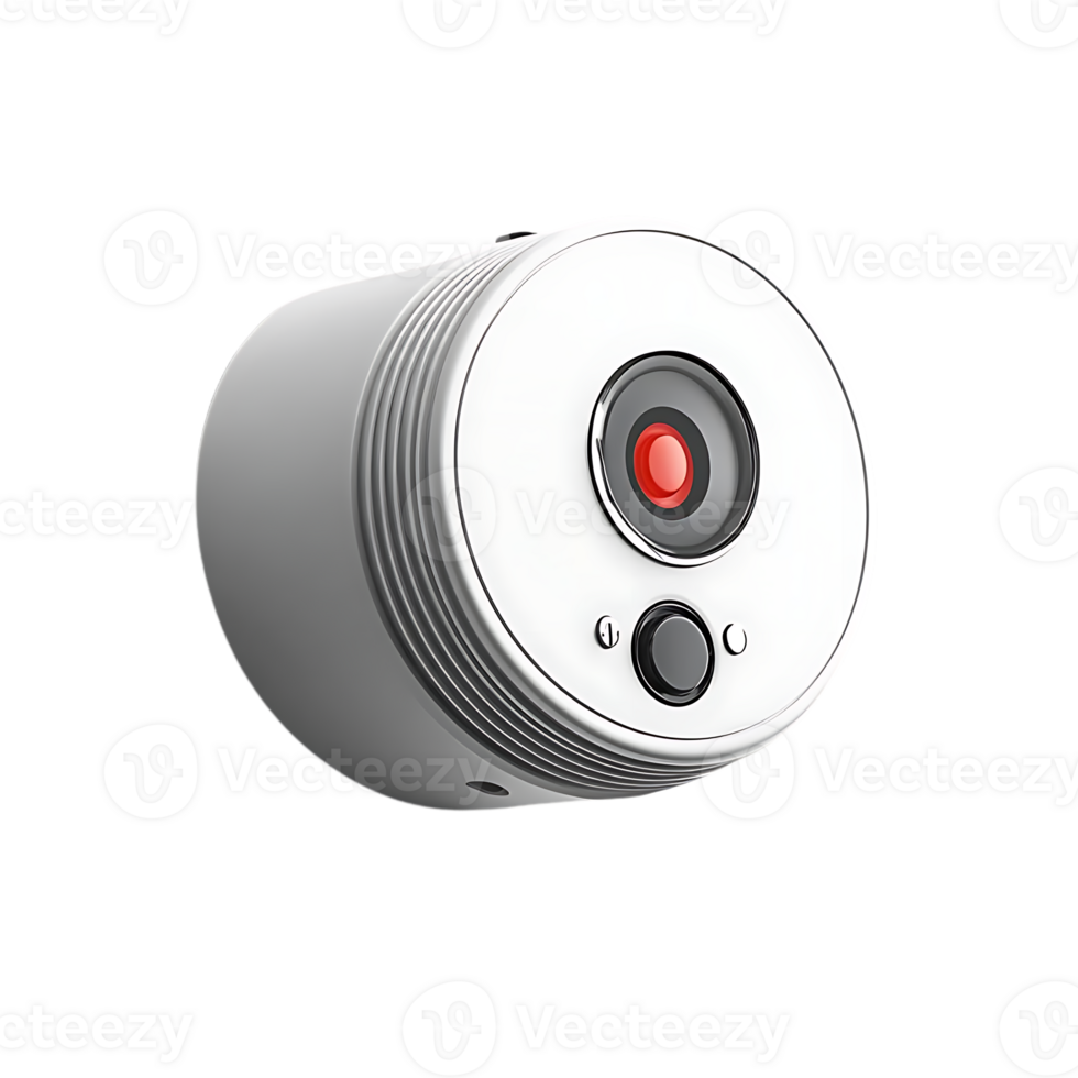 White Security Camera with Transparent Background, Modern Surveillance Device for Home or Business png