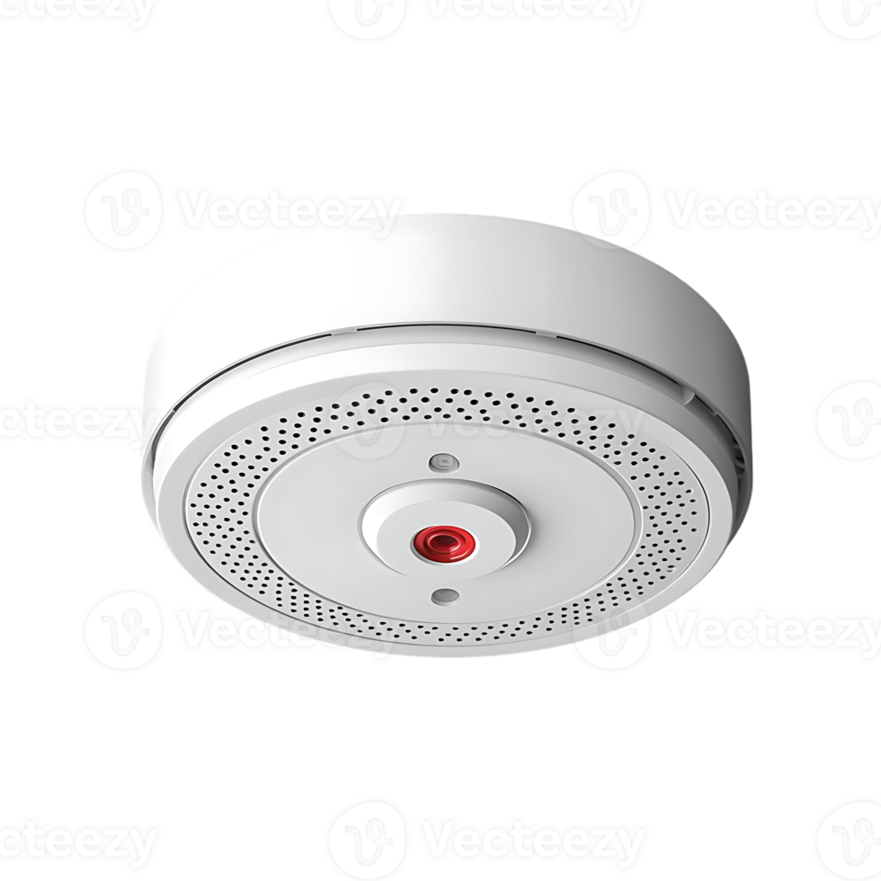 White Smoke Detector with Transparent Background png