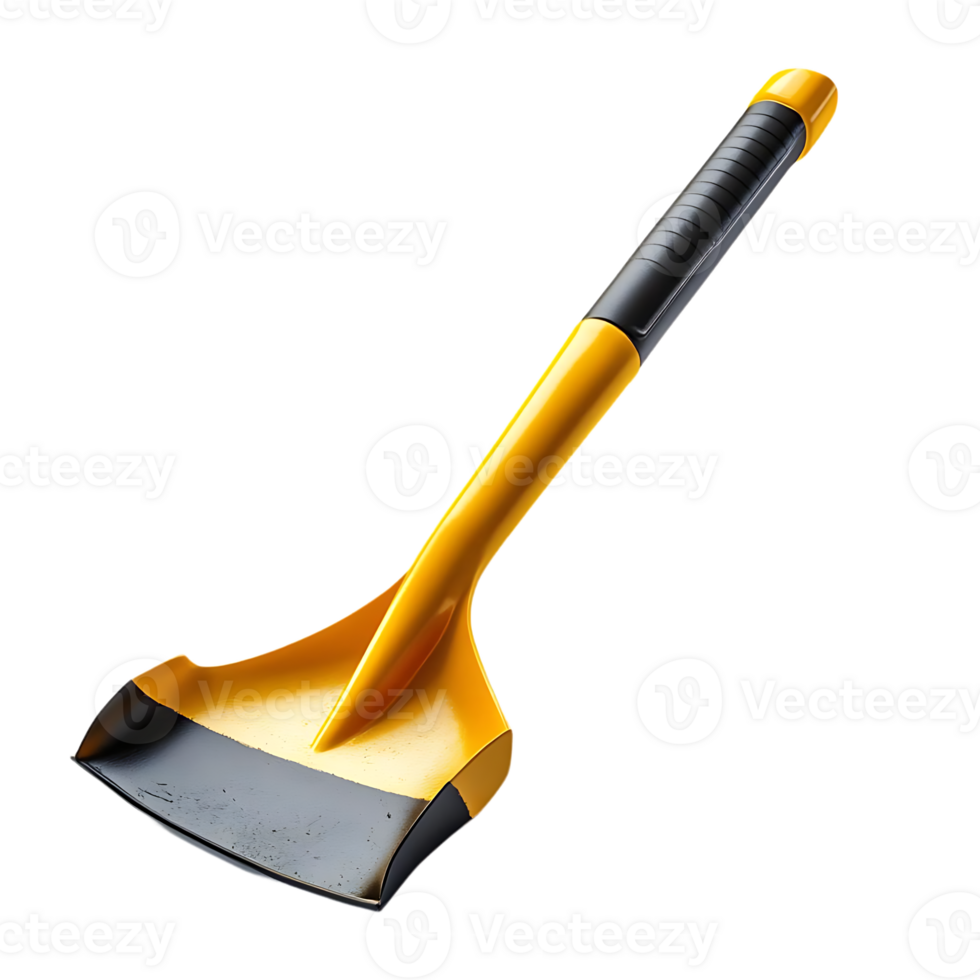 Yellow and Black Shovel with a Transparent Background png