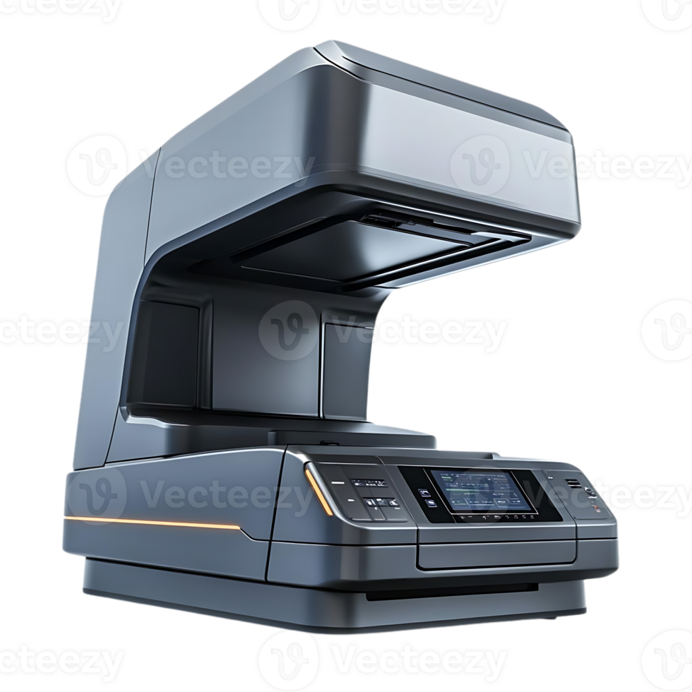 High-Tech Scanner with Transparent Background, a Modern Device for Document Digitization with Intuitive Interface png