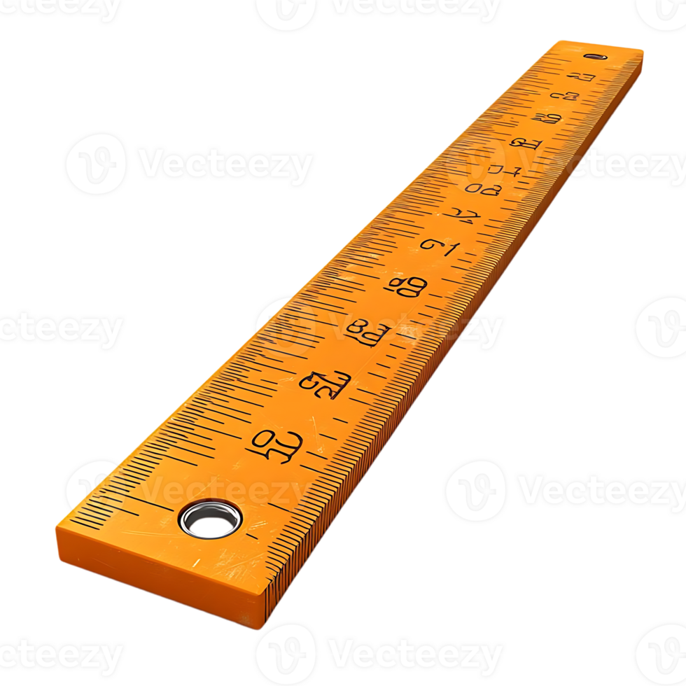 Orange Ruler with Transparent Background Measurement Tool for Accuracy and Precision png