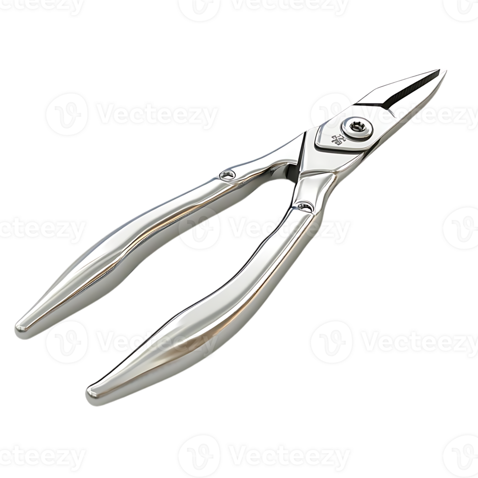 Surgical Instruments with a Transparent Background, Stainless Steel Pliers with a Smooth Finish, Professional Medical Tools for Precise Cutting and Grasping png
