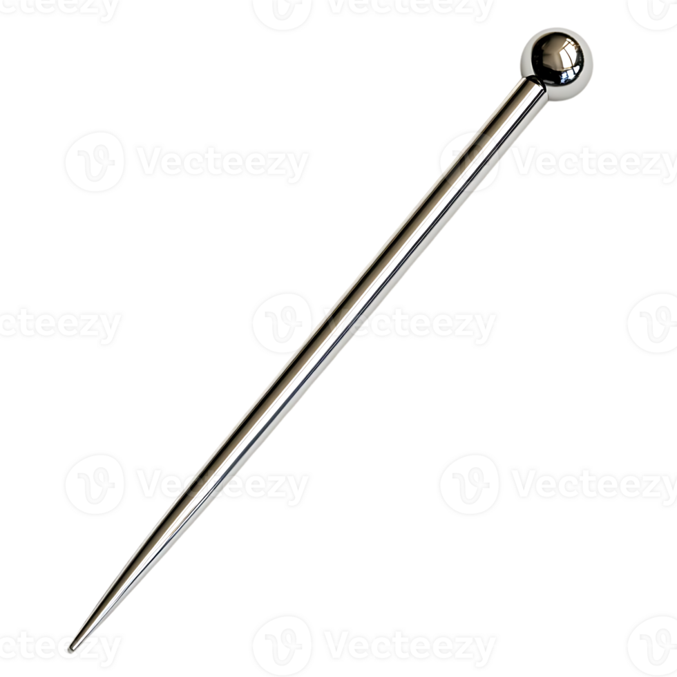 Surgical Steel Tapered  with Ball End, Transparent Background,  Body Piercing Jewelry png