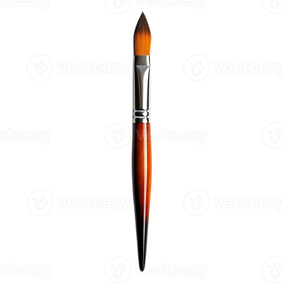 Paintbrush with a Transparent Background, Isolated on Black for Artistic Expression and Creative Projects png
