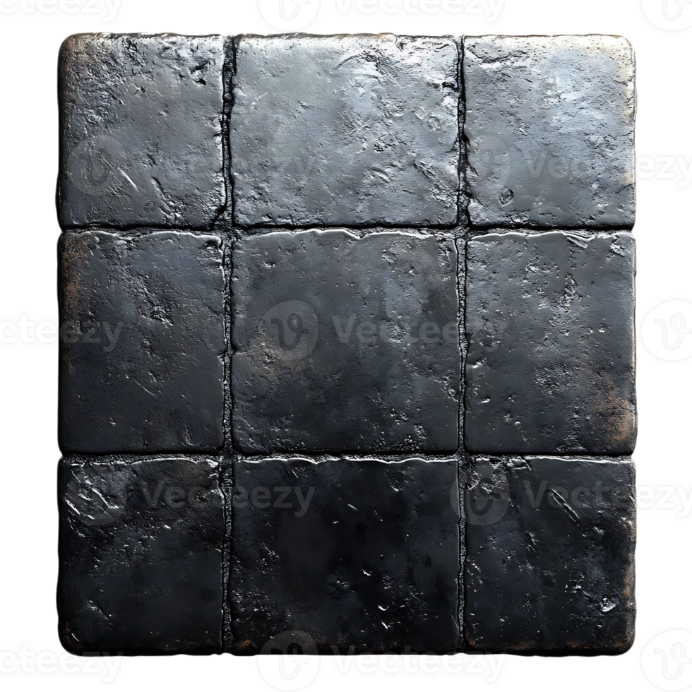 Black Metal Tile Background with Seamless Pattern, Ideal for Design Projects png