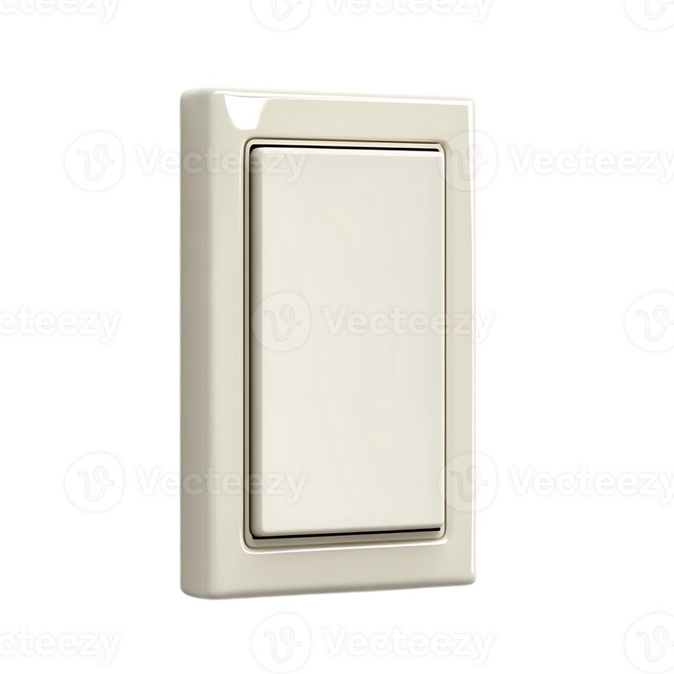 White Light Switch with Transparent Background, a Perfect Solution for Modern Home Decor png