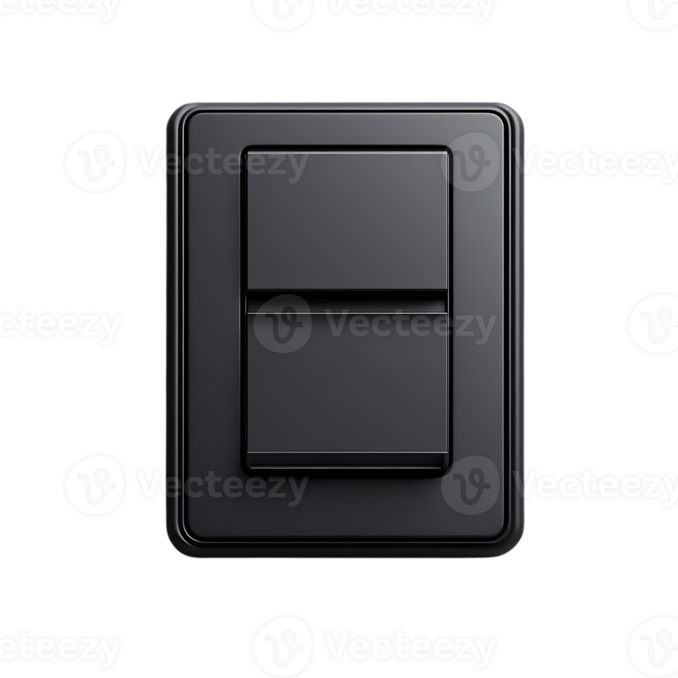 Modern Black Toggle Switch with Transparent Background png
