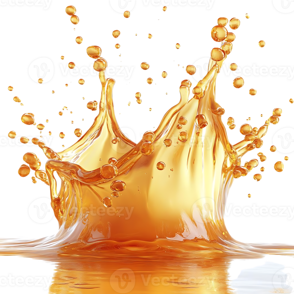 Orange Juice Splashing on Transparent Background, a Refreshing and Delicious Treat png
