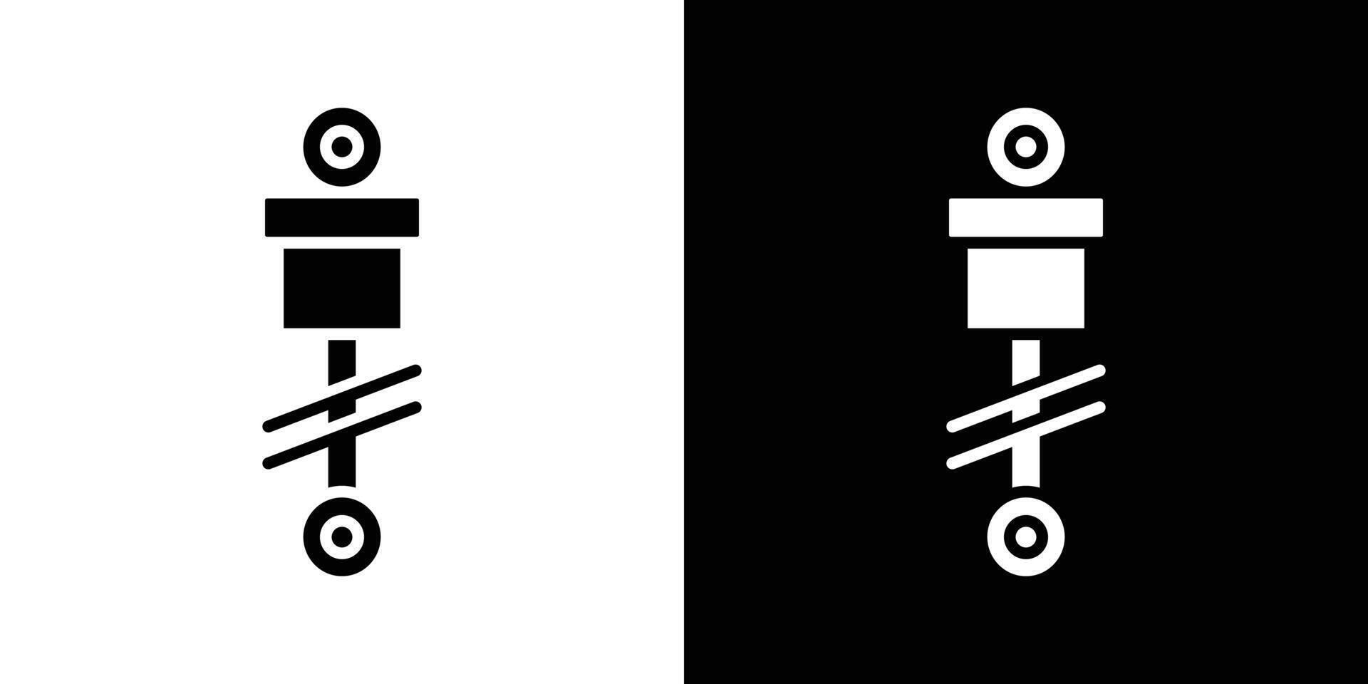 damper icon Flat fill set collection vector