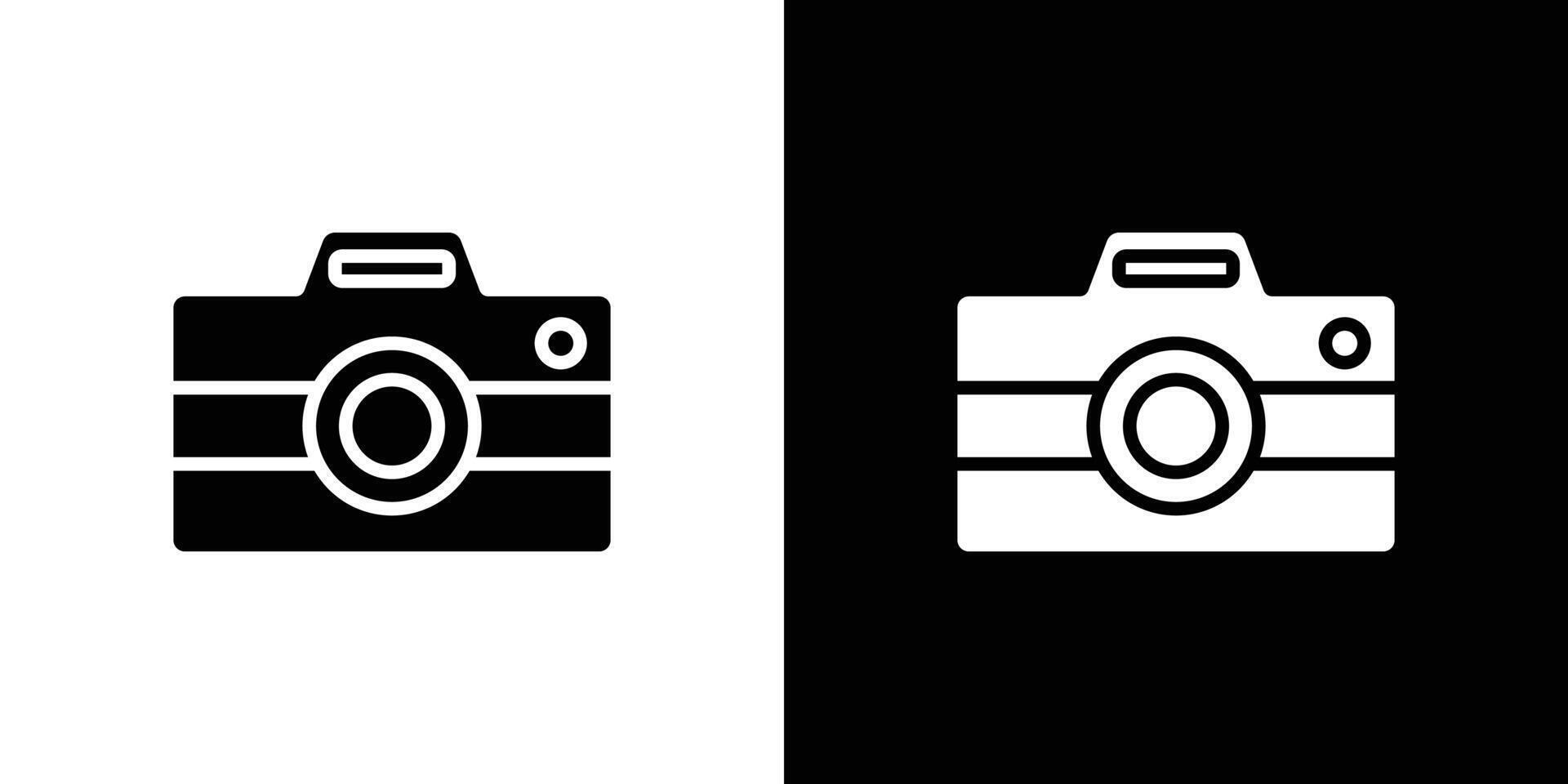 Camera icon Flat fill set collection vector
