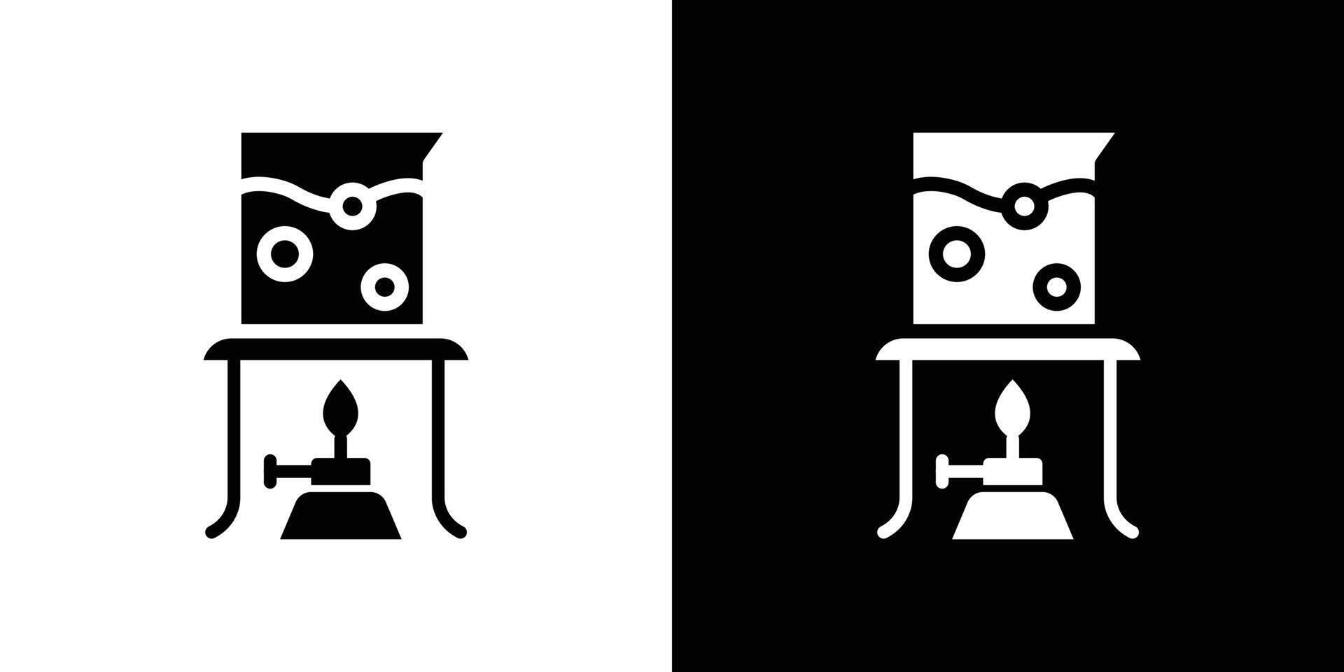 burner boiling chemical icon Flat fill set collection vector