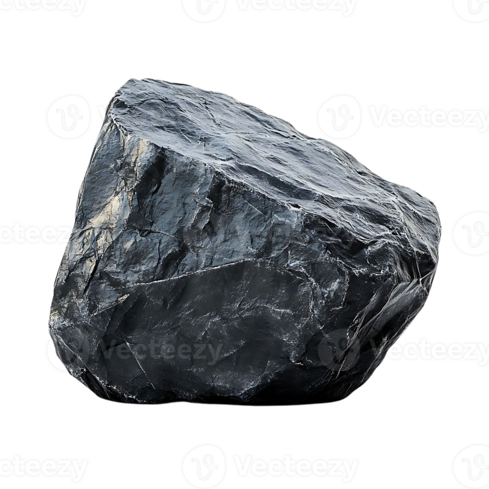 Large Grey Rock with a Transparent Background, Isolated Stone Element for Design, Nature Texture, Realistic 3D Model png