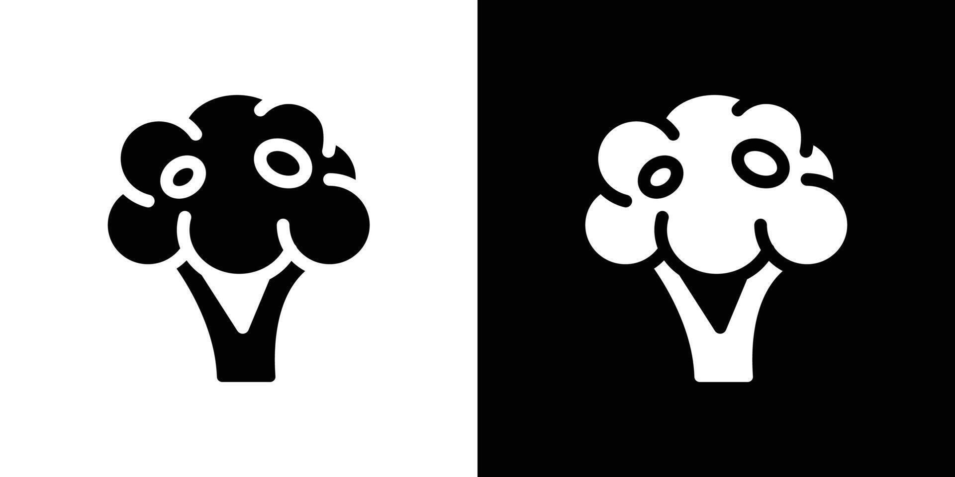 broccoli icon Flat fill set collection vector