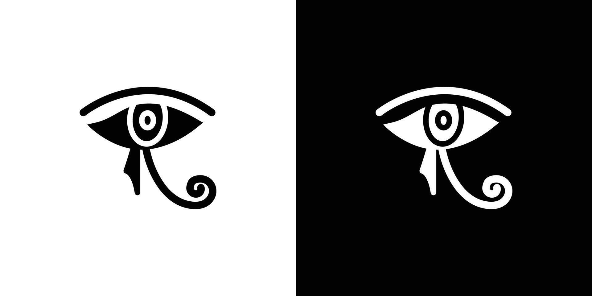 Eye of Horus Egypt Deity icon Flat fill set collection vector