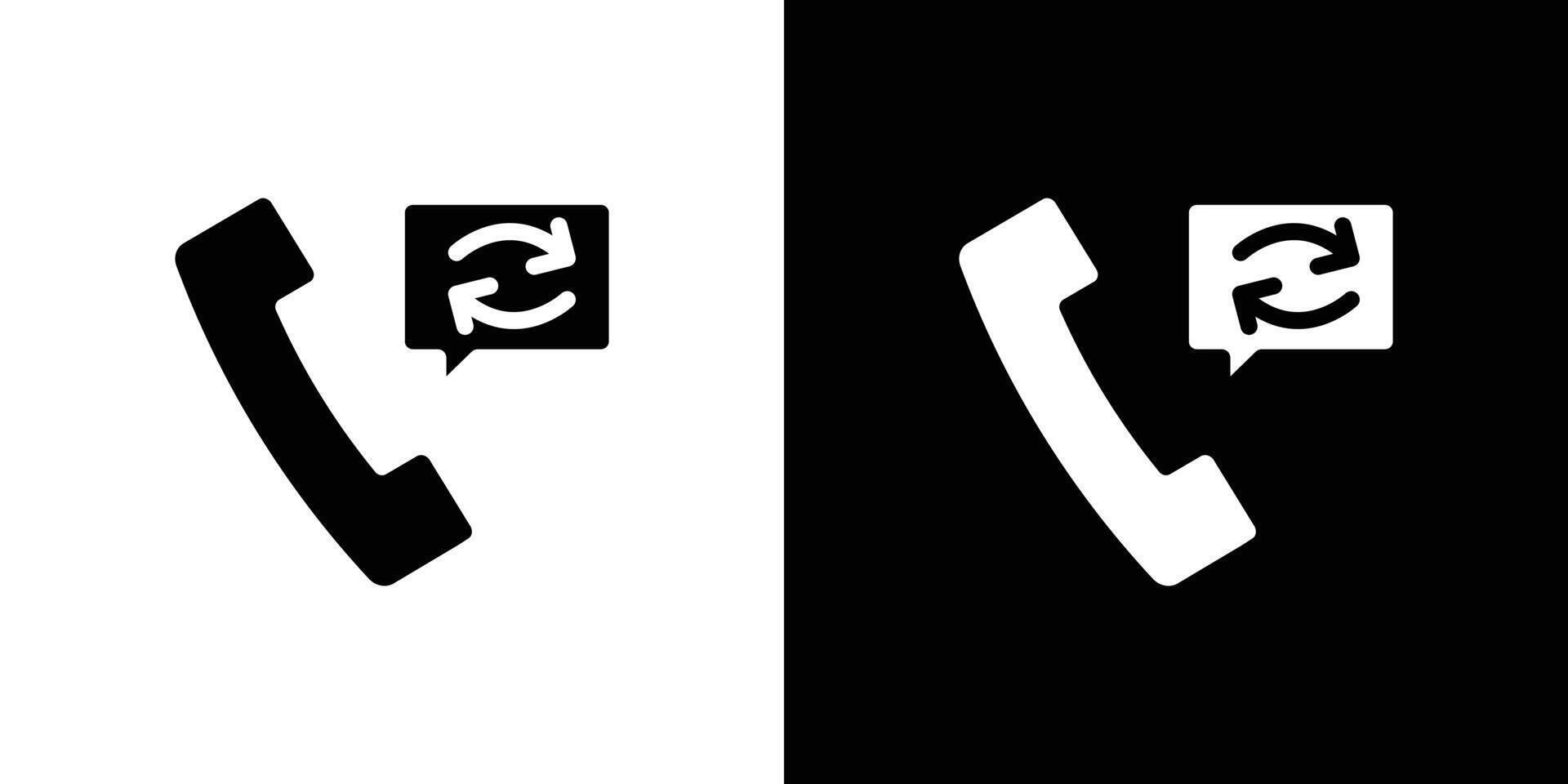 Call back icon Flat fill set collection vector