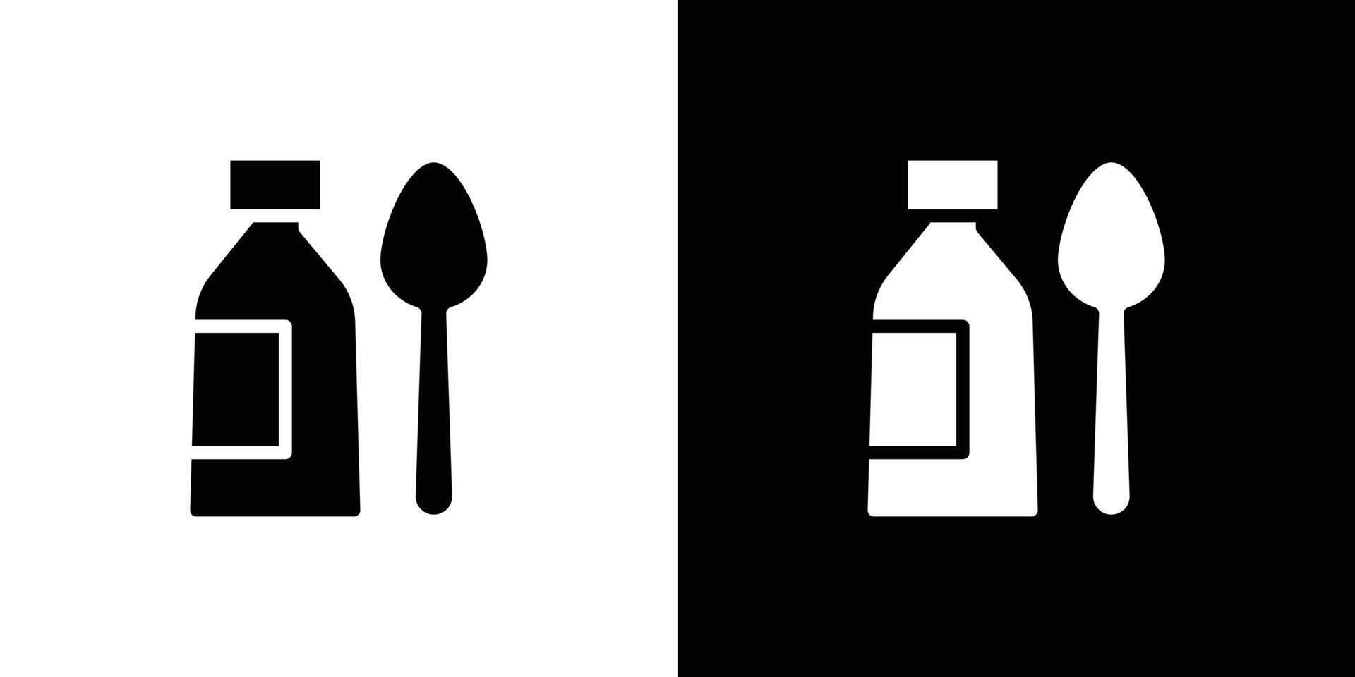 cough syrup icon Flat fill set collection vector
