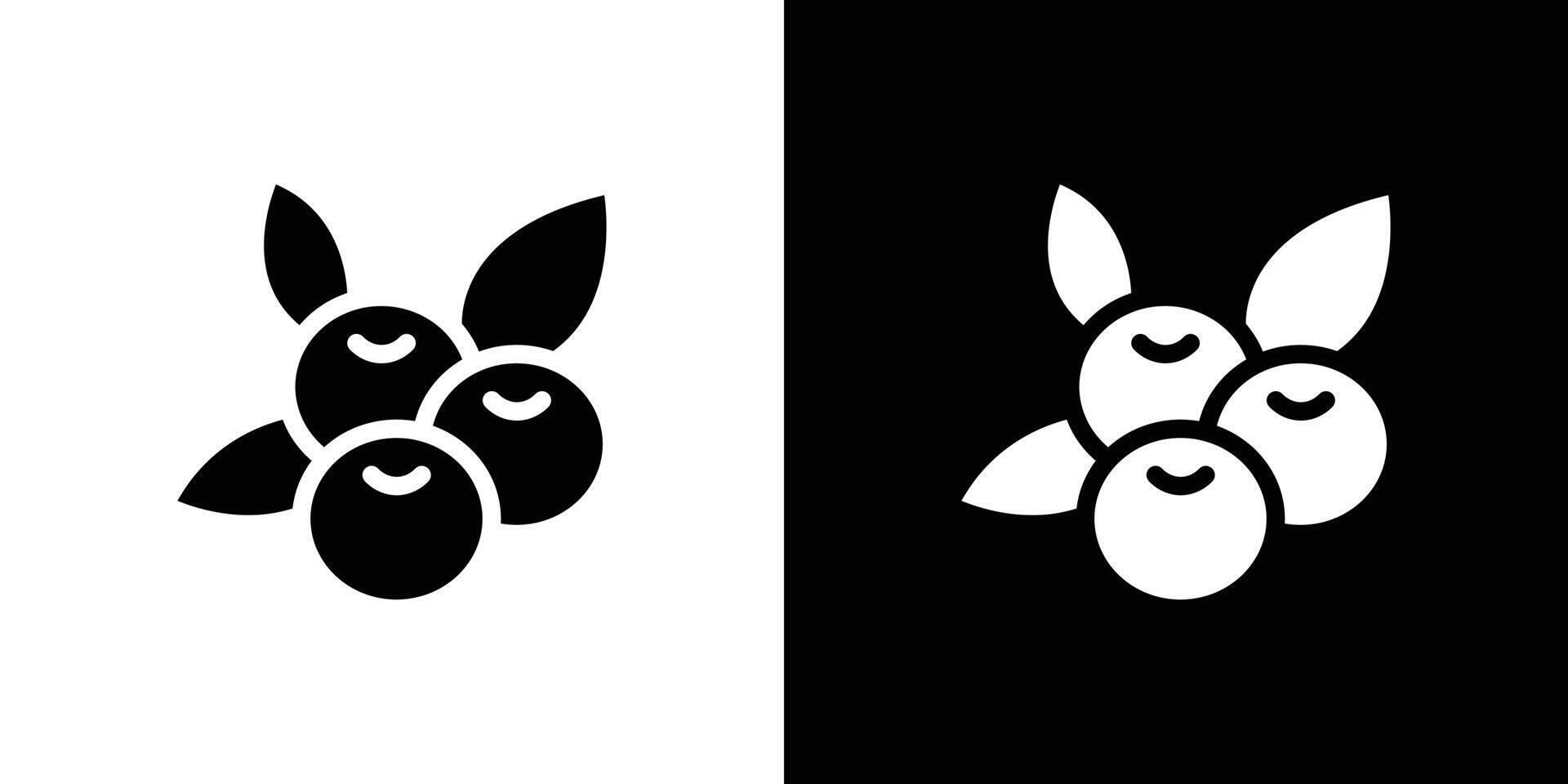 Cranberry icon Flat fill set collection vector