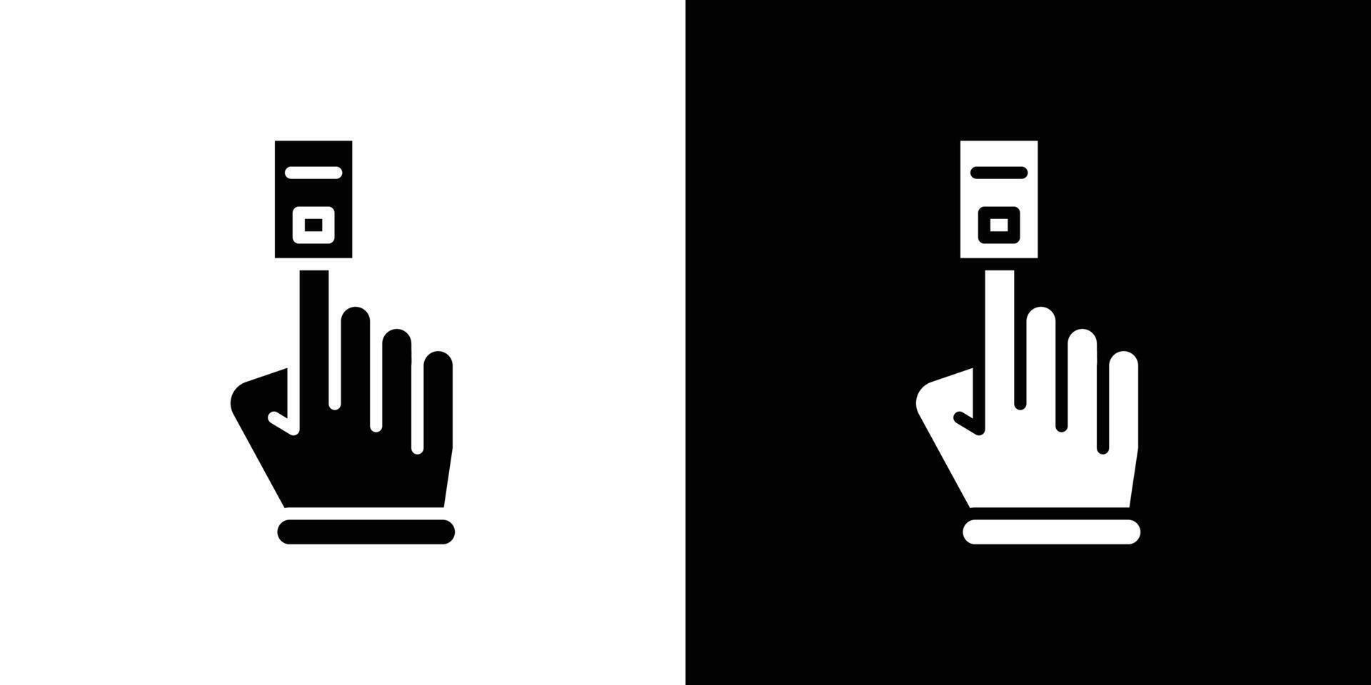 Fingertip pulse oximeter icon Flat fill set collection vector