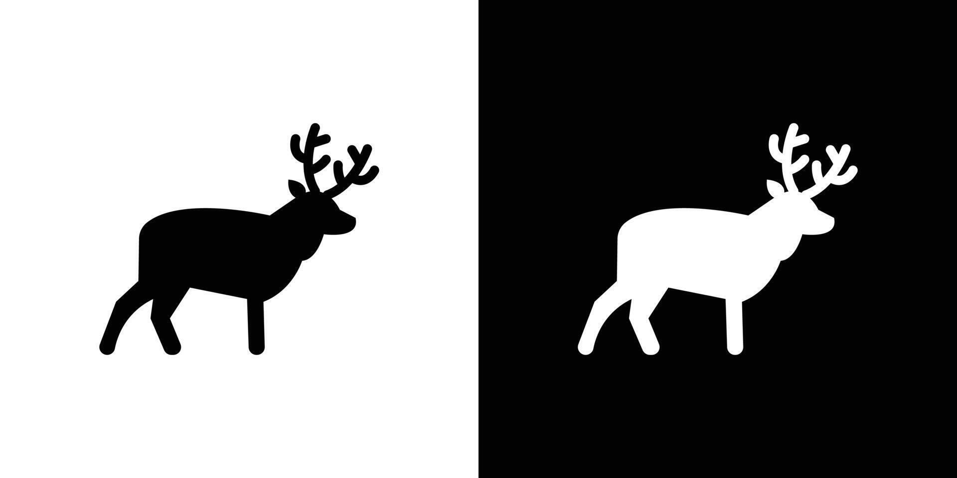 Deer animal icon Flat fill set collection vector