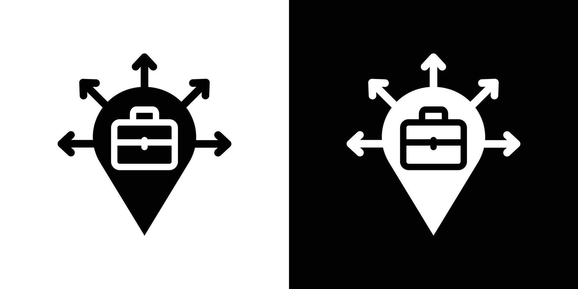 Business expansion icon Flat fill set collection vector