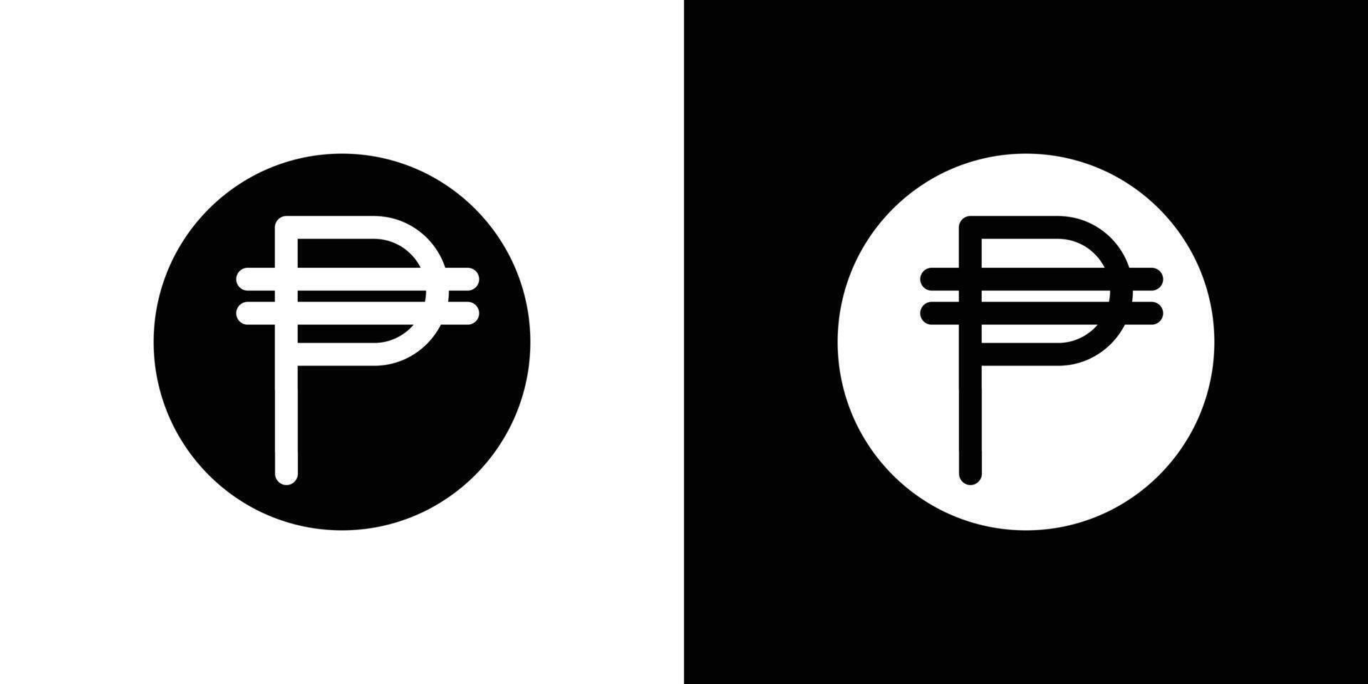 Cuba peso icon Flat fill set collection vector