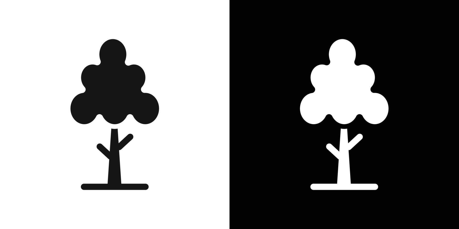 Winter tree icon Flat fill set collection vector