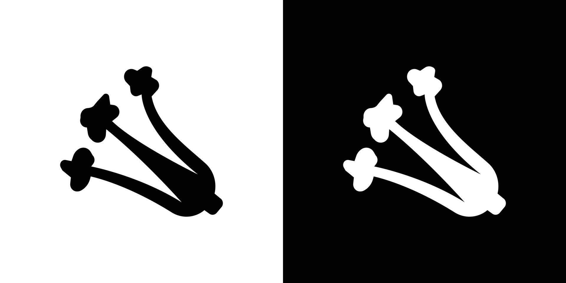 Celery icon Flat fill set collection vector