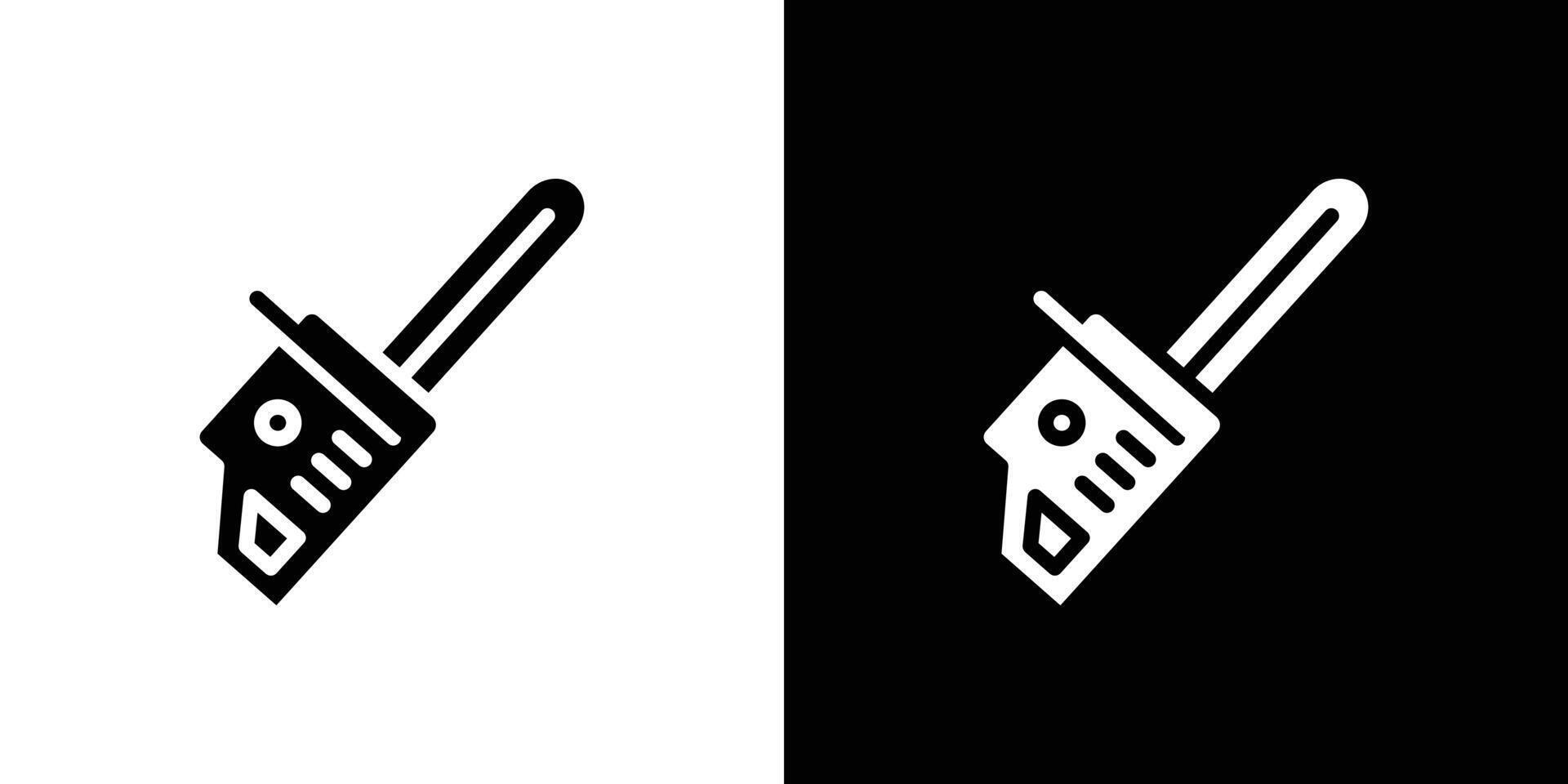 Chainsaw icon Flat fill set collection vector