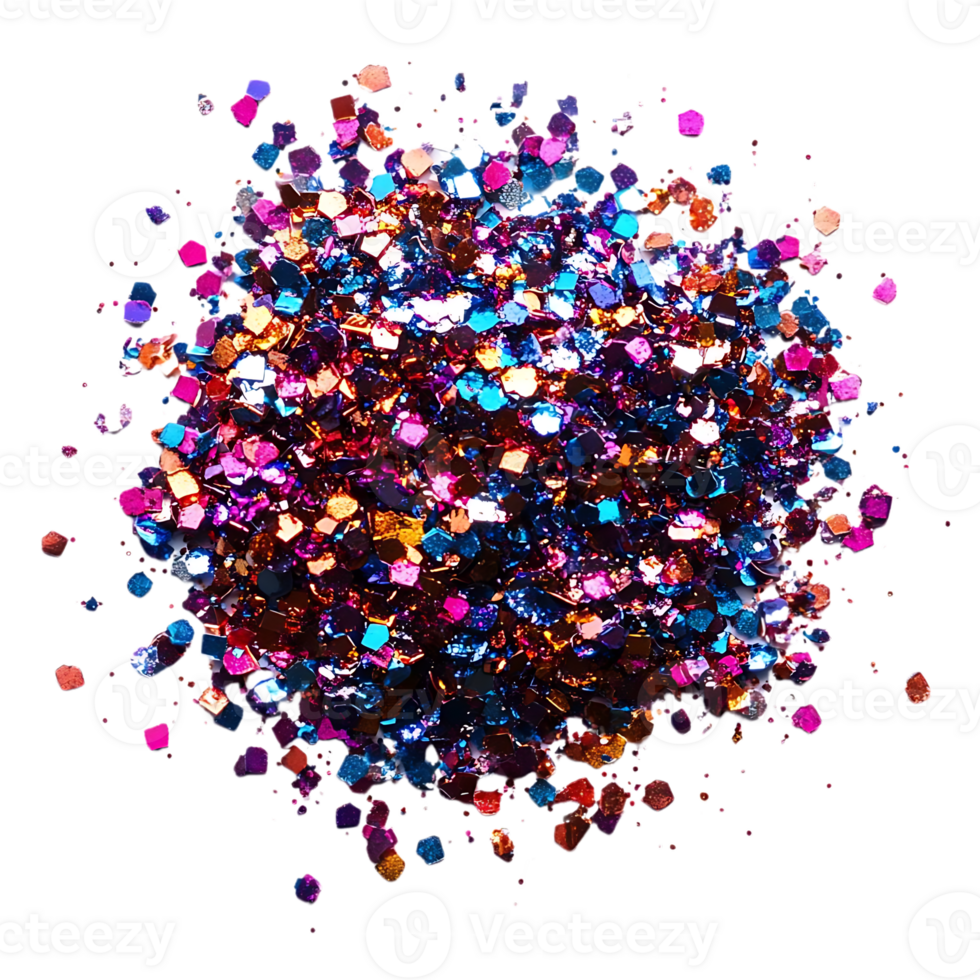 Sparkling Glitter Explosion with a Transparent Background, a Festive Burst of Colors and Shimmer png