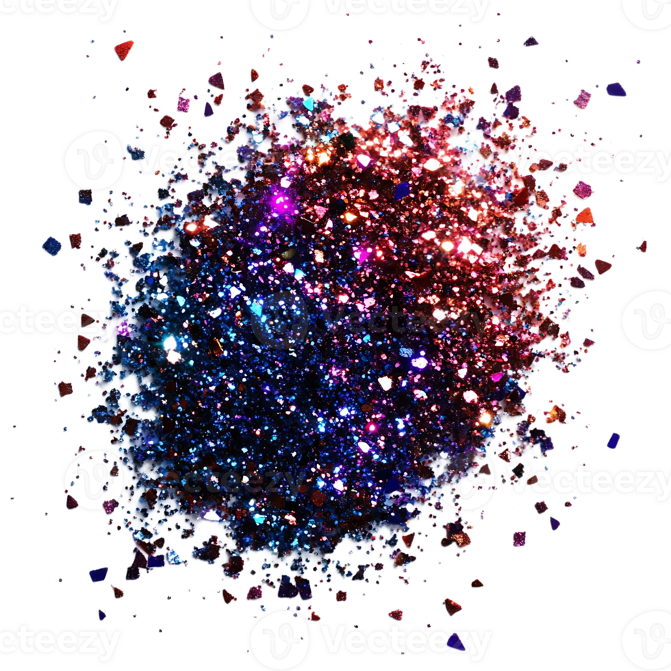 Glitter Explosion with a Transparent Background - Sparkly and Shimmering Texture for Design Projects png