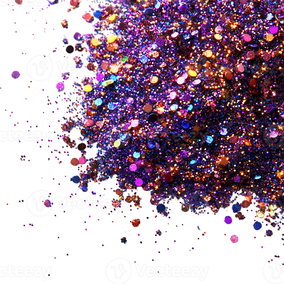 Sparkling Glitter with a Transparent Background, a Rainbow of Colors, Perfect for Decorative Projects png