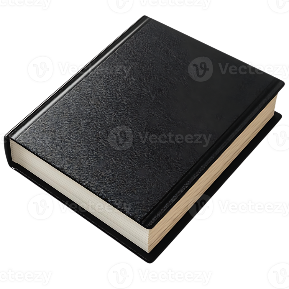 Preto livro com branco Páginas e transparente fundo png