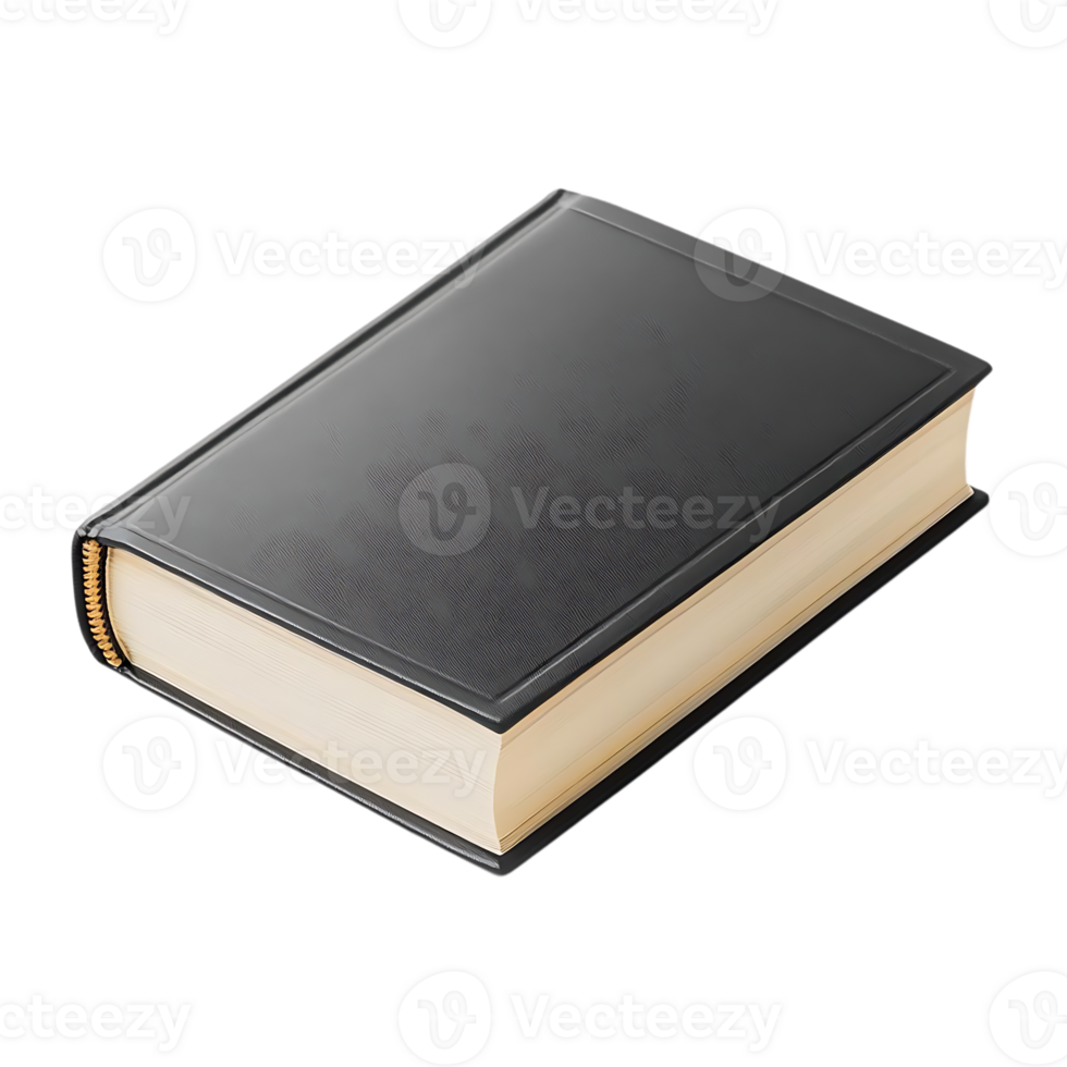 Black Book with Transparent Background, Isolated on Black png