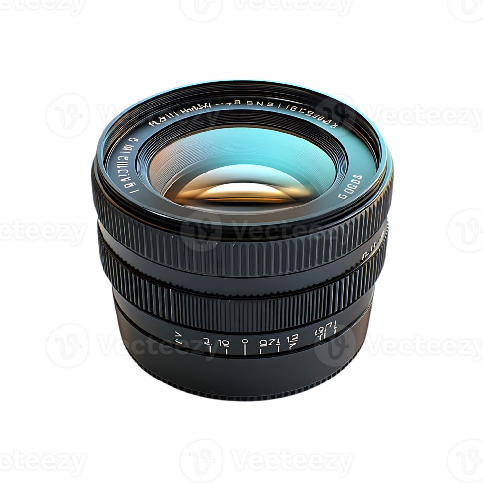 Camera Lens with a Transparent Background, Perfect for Photography and Videography png