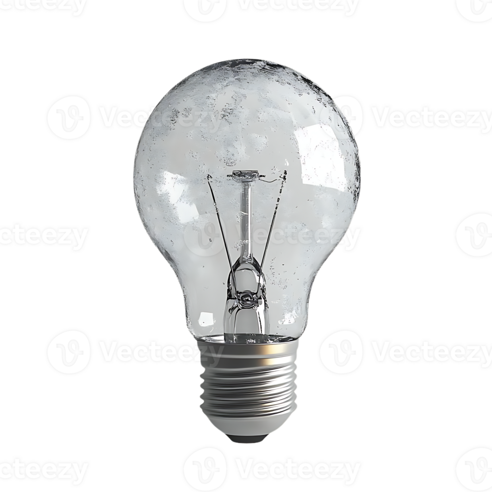 A Frosted Light Bulb, A Symbol of Ideas Waiting to Be Illuminated on a Transparent Background png