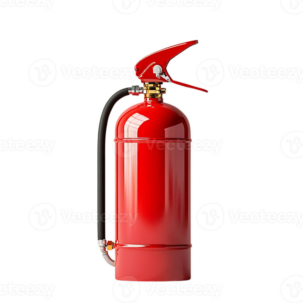 Red Fire Extinguisher with Transparent Background - Safety Equipment for Emergency Response png