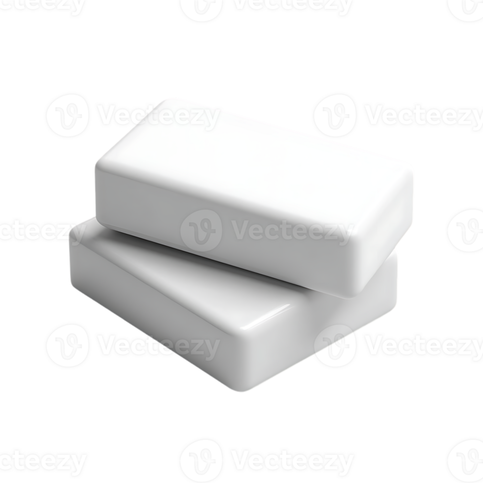 Two White Rectangular Boxes Stacked on Top of Each Other with a Transparent Background png