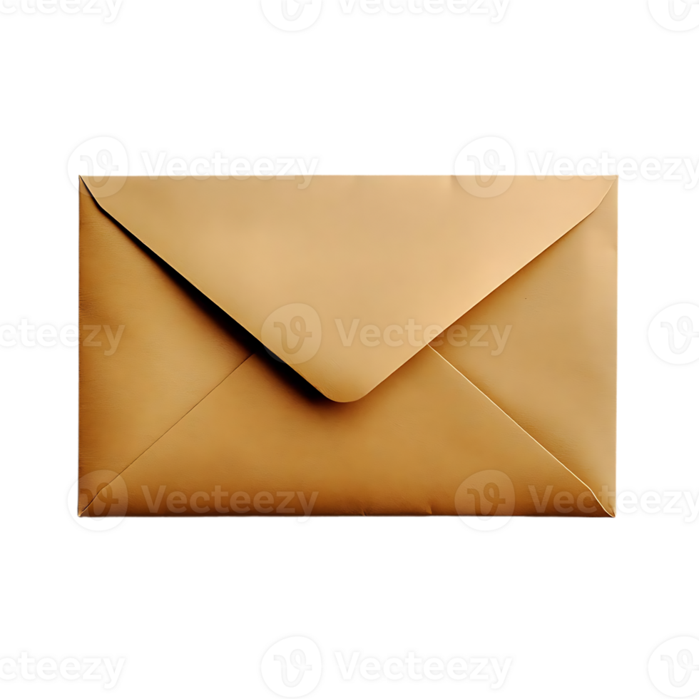 A Brown Envelope with a Transparent Background, Ready to be Sealed and Sent, a Blank Canvas for Your Imagination png