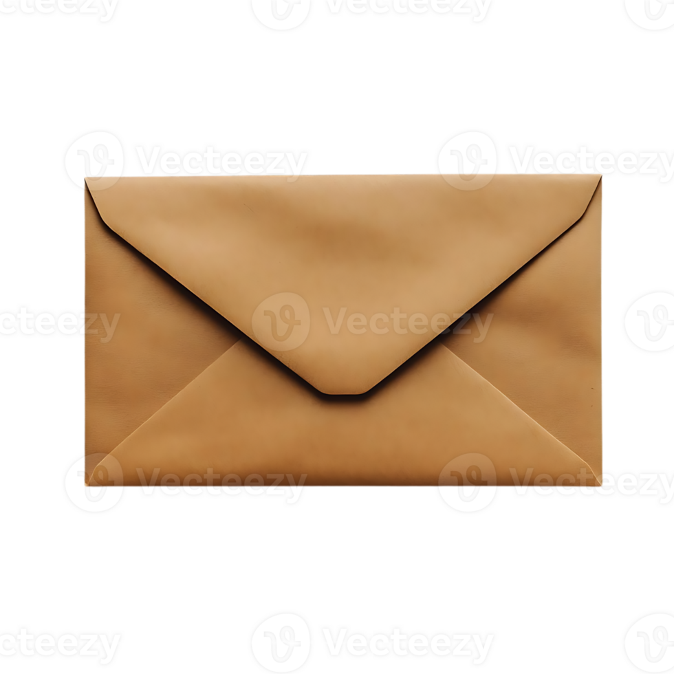 Brown Envelope with a Transparent Background, a Simple and Elegant Design png