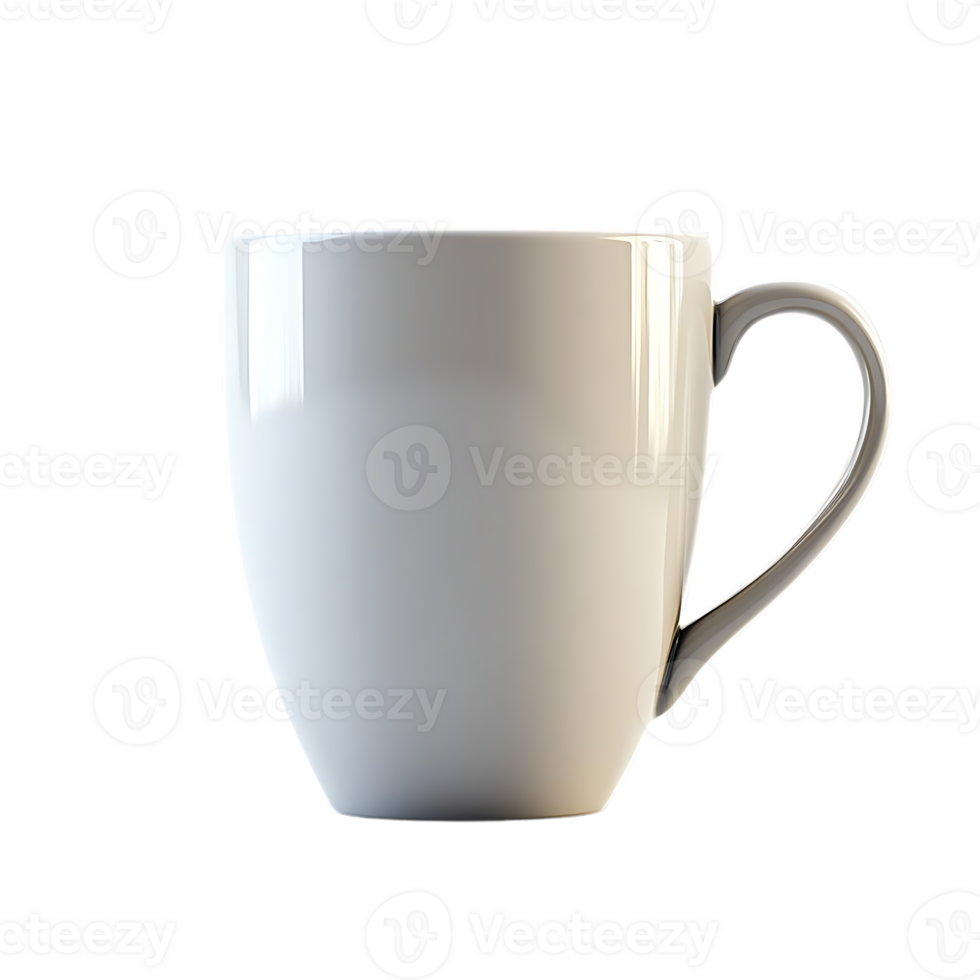 White Ceramic Mug with a Transparent Background, Ready for Your Design or Logo png
