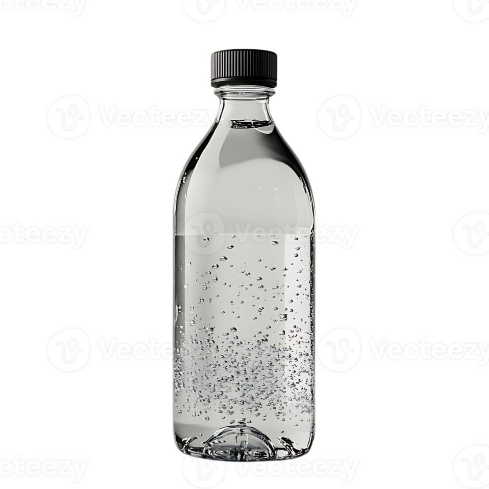 Sparkling Water Bottle with Transparent Background, Perfect for Mockups and Branding png
