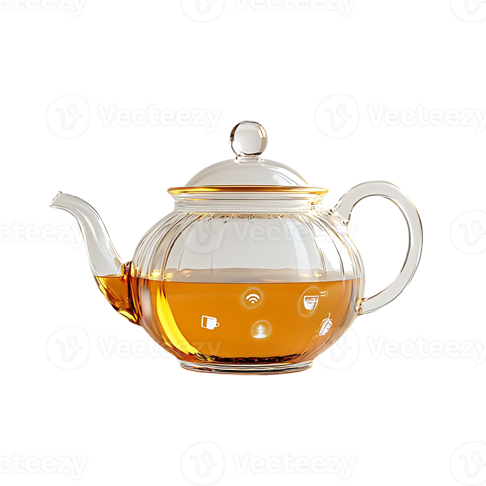 Smart Teapot with Transparent Background Brewing Delicious Tea with Advanced Features for the Perfect Cup png