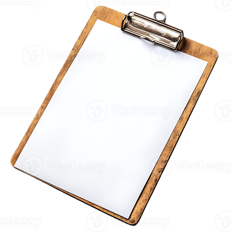 Blank Clipboard with Transparent Background Mockup for Design Presentations png