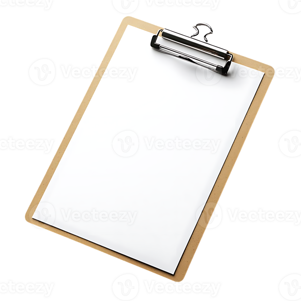 Blank Clipboard with Transparent Background - Perfect for Mockups and Presentations png
