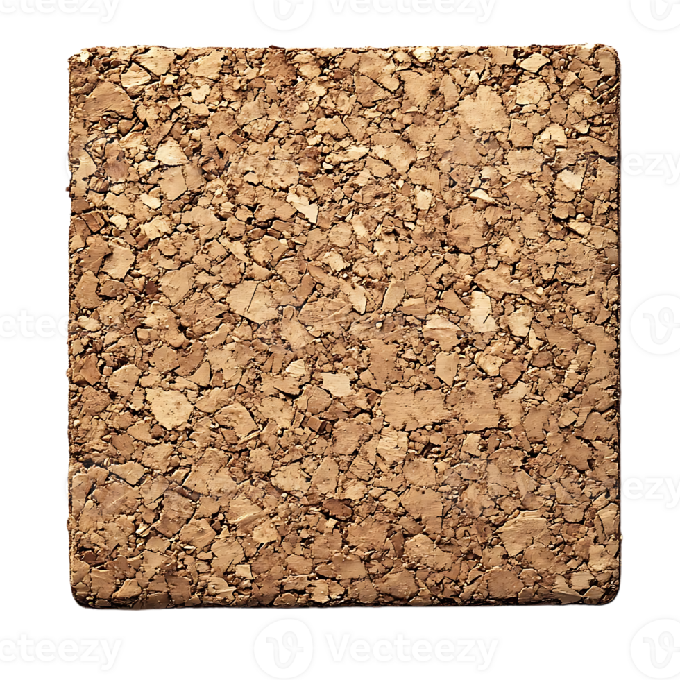 Cork Board Texture with a Transparent Background, Ideal for Crafts and DIY Projects png