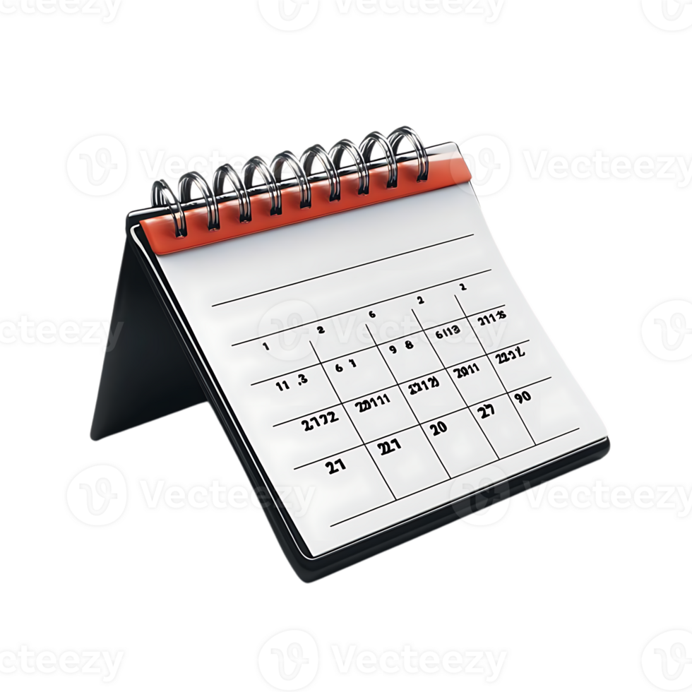 Desktop Calendar with Transparent Background,  a Convenient Tool for Planning and Scheduling png